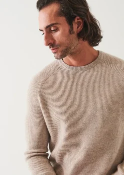 PATRICK ASSARAF Ribbed Cashmere Crewneck|Men Knitwear
