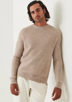 PATRICK ASSARAF Ribbed Cashmere Crewneck|Men Knitwear