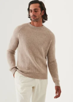 PATRICK ASSARAF Ribbed Cashmere Crewneck|Men Knitwear