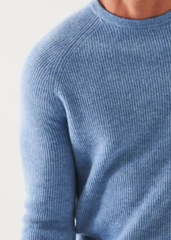 PATRICK ASSARAF Ribbed Cashmere Crewneck|Men Knitwear