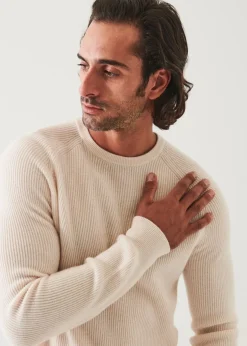 PATRICK ASSARAF Ribbed Cashmere Crewneck|Men Knitwear