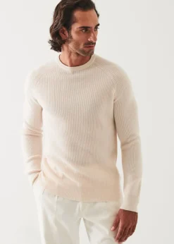 PATRICK ASSARAF Ribbed Cashmere Crewneck|Men Knitwear
