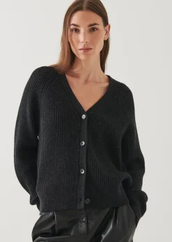 PATRICK ASSARAF Ribbed Merino Cardigan|Women Knitwear