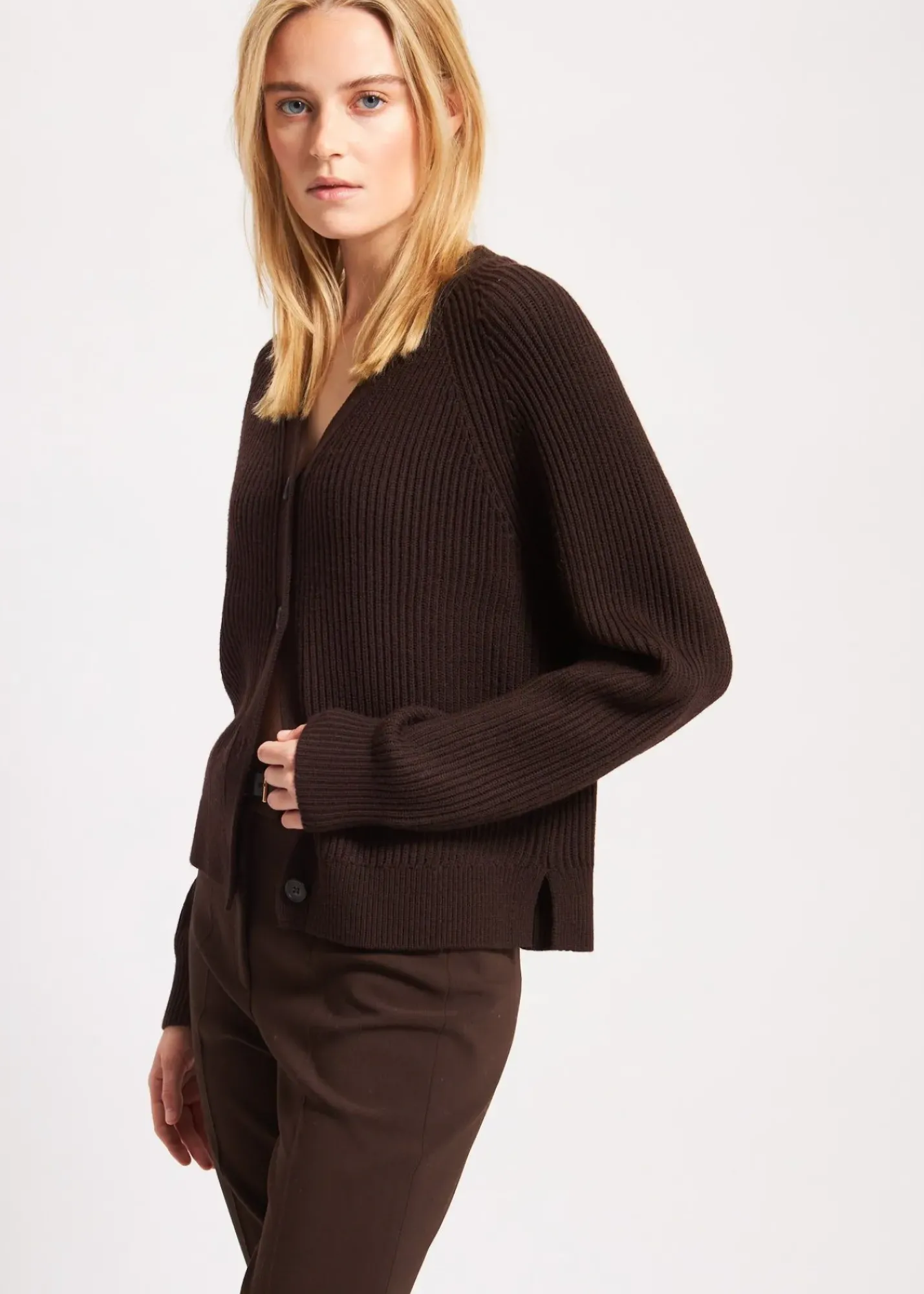 PATRICK ASSARAF Ribbed Merino Cardigan|Women Knitwear