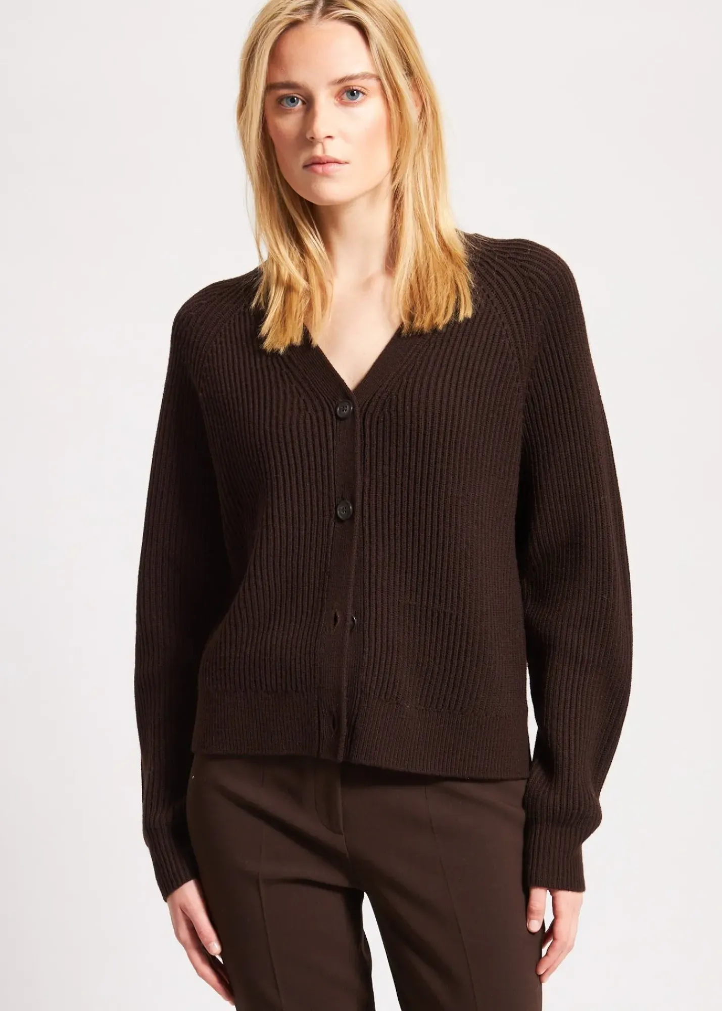 PATRICK ASSARAF Ribbed Merino Cardigan|Women Knitwear