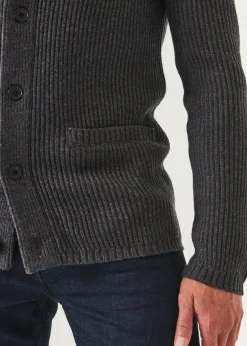 PATRICK ASSARAF Ribbed Shawl Cardigan|Men Knitwear
