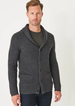 PATRICK ASSARAF Ribbed Shawl Cardigan|Men Knitwear