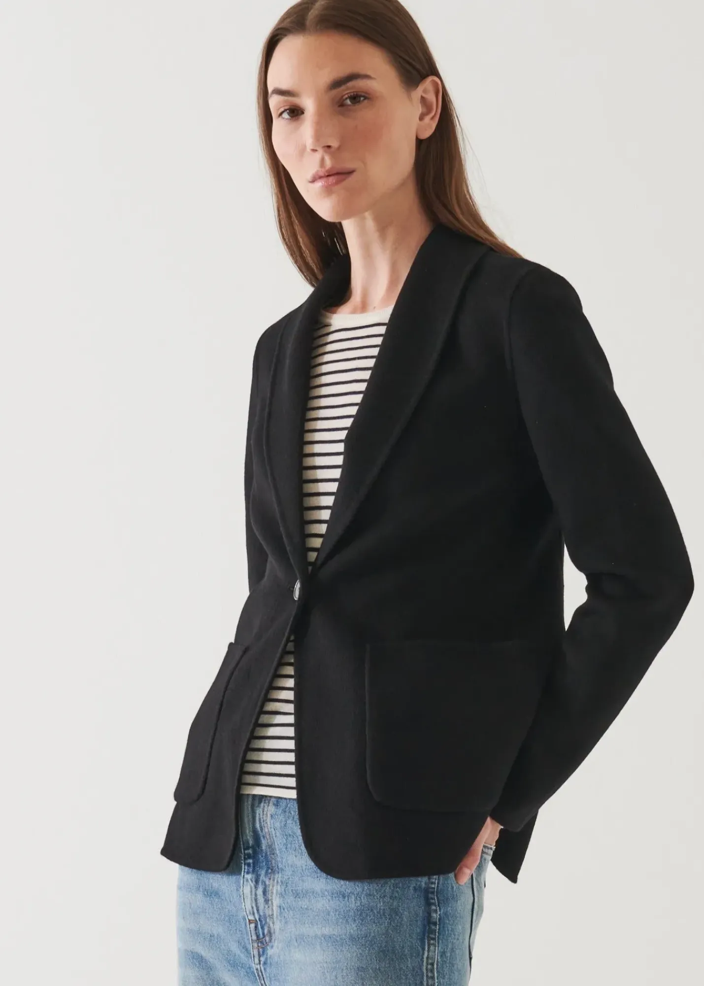 PATRICK ASSARAF Shawl Collar Cashmere Blazer|Women Outerwear