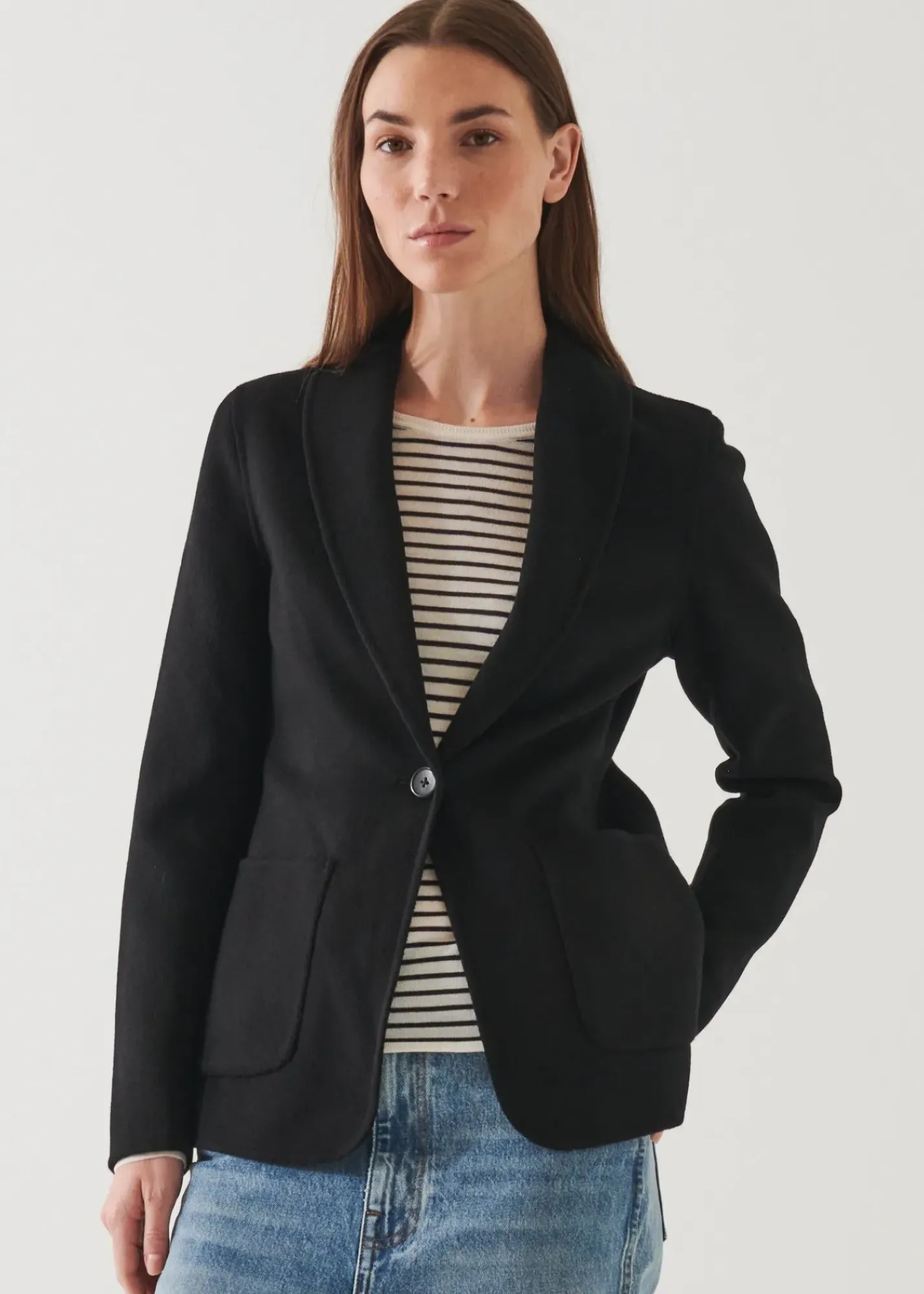 PATRICK ASSARAF Shawl Collar Cashmere Blazer|Women Outerwear