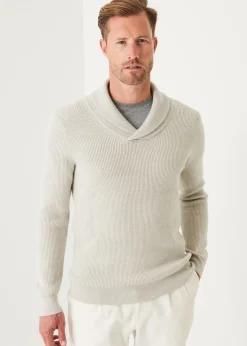 PATRICK ASSARAF Shawl Collar Merino Wool Sweater|Men Knitwear