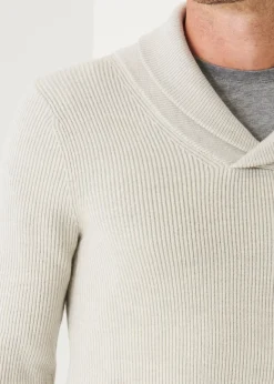 PATRICK ASSARAF Shawl Collar Merino Wool Sweater|Men Knitwear