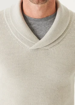 PATRICK ASSARAF Shawl Collar Merino Wool Sweater|Men Knitwear