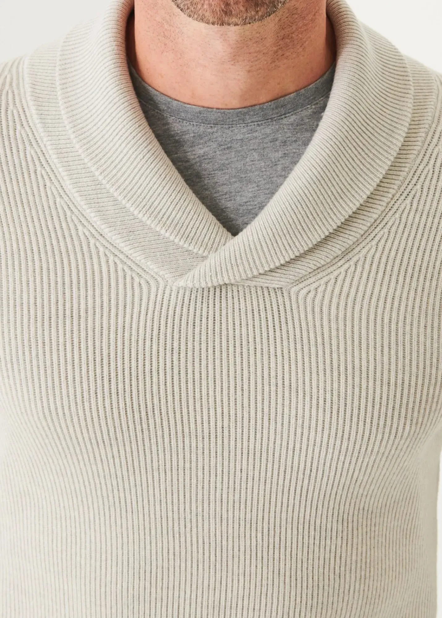 PATRICK ASSARAF Shawl Collar Merino Wool Sweater|Men Knitwear