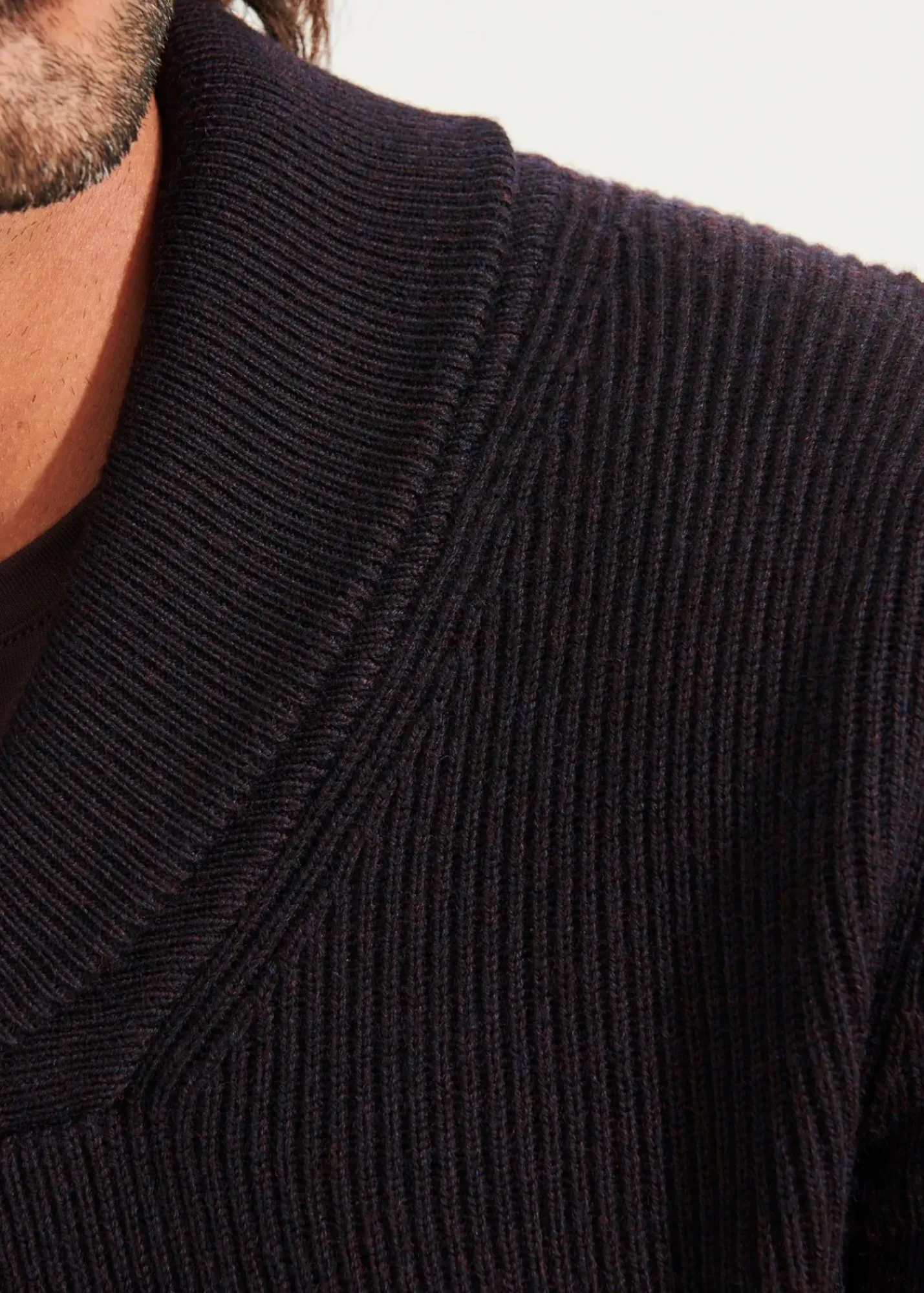 PATRICK ASSARAF Shawl Collar Merino Wool Sweater|Men Knitwear