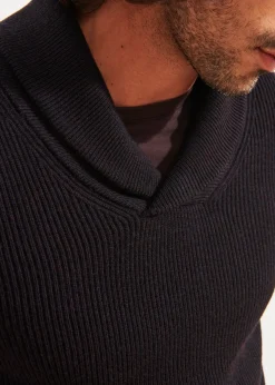 PATRICK ASSARAF Shawl Collar Merino Wool Sweater|Men Knitwear