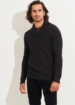 PATRICK ASSARAF Shawl Collar Merino Wool Sweater|Men Knitwear