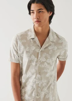 PATRICK ASSARAF Short Sleeve Linen Shirt|Men Shirts