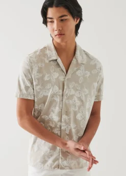 PATRICK ASSARAF Short Sleeve Linen Shirt|Men Shirts