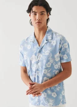PATRICK ASSARAF Short Sleeve Linen Shirt|Men Shirts