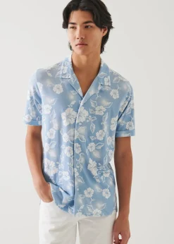 PATRICK ASSARAF Short Sleeve Linen Shirt|Men Shirts