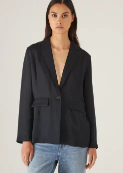 PATRICK ASSARAF Silk Single Breasted Blazer|Women Blazers
