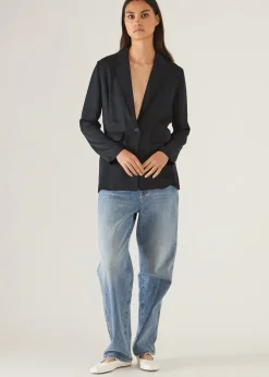 PATRICK ASSARAF Silk Single Breasted Blazer|Women Blazers