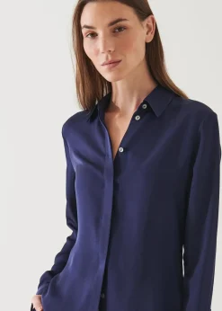 PATRICK ASSARAF Slim Silk Shirt|Women Shirts