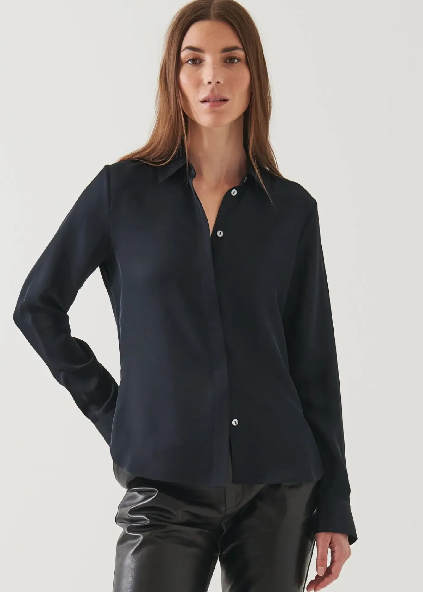 PATRICK ASSARAF Slim Silk Shirt|Women Shirts