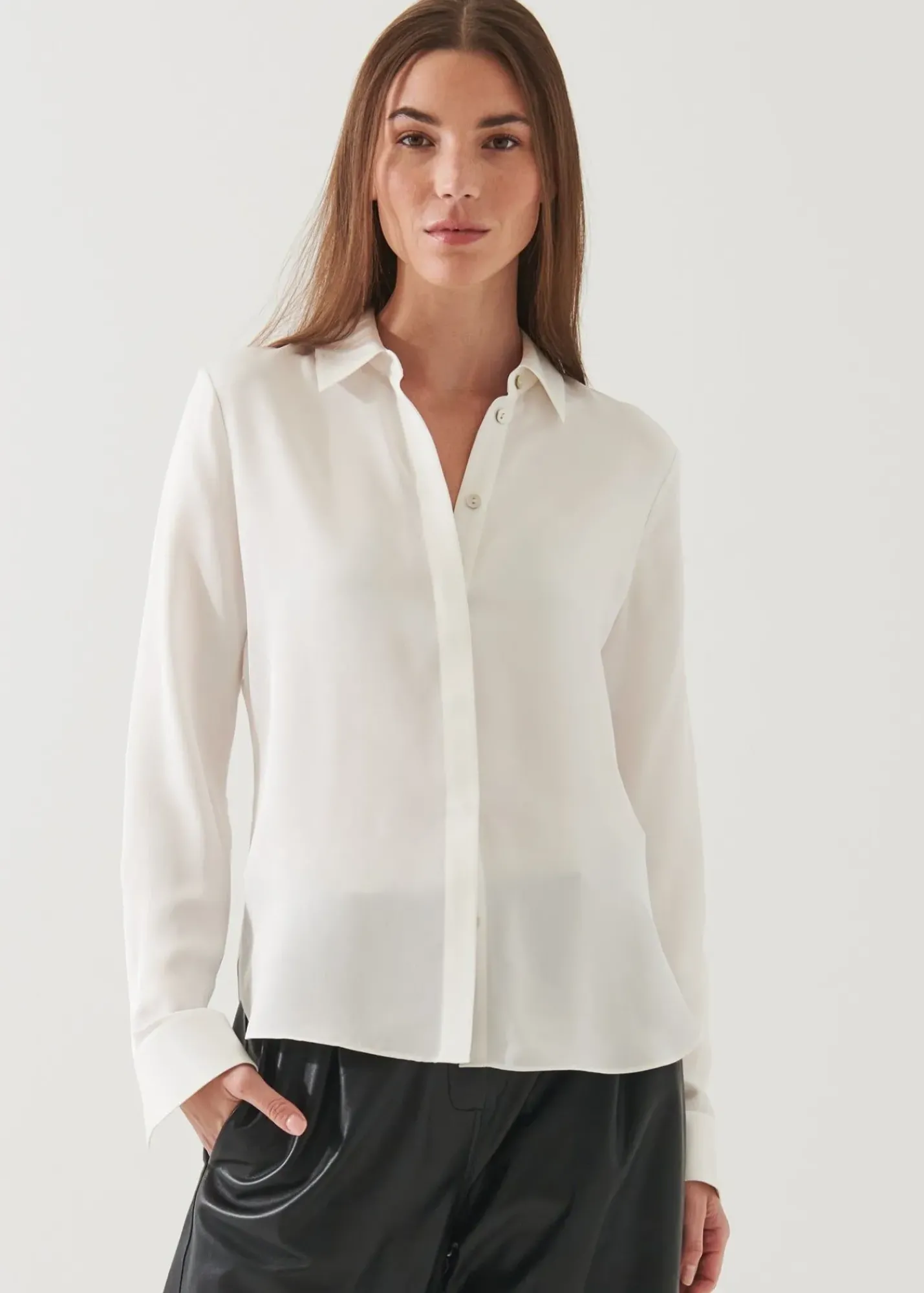 PATRICK ASSARAF Slim Silk Shirt|Women Shirts