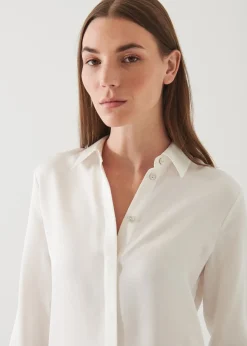PATRICK ASSARAF Slim Silk Shirt|Women Shirts