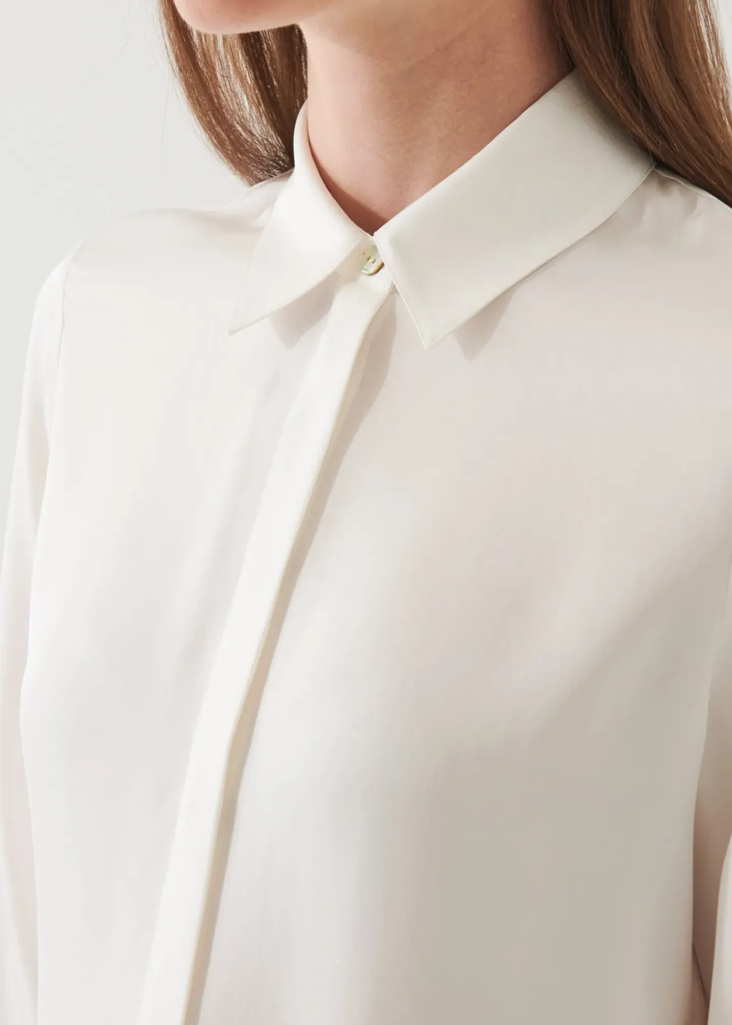 PATRICK ASSARAF Slim Silk Shirt|Women Shirts