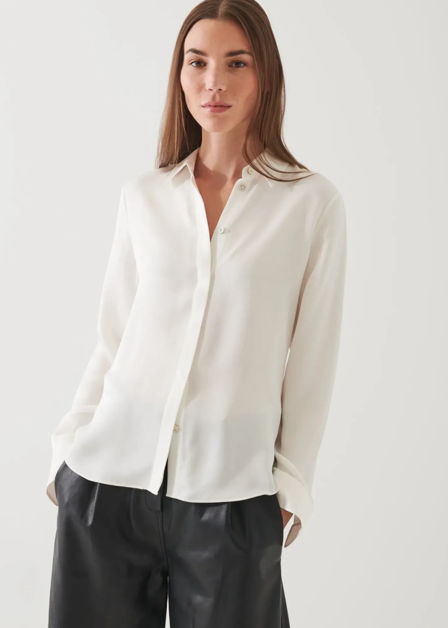 PATRICK ASSARAF Slim Silk Shirt|Women Shirts