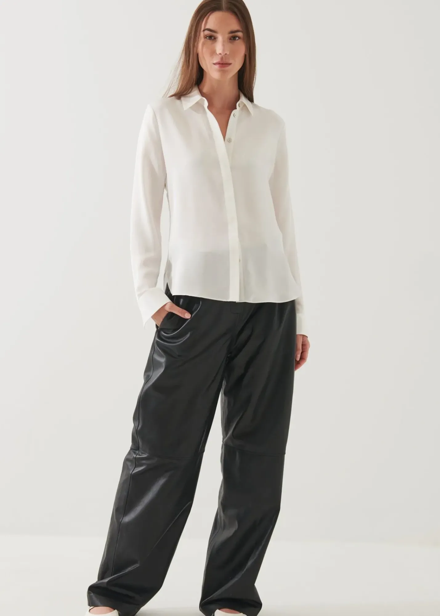 PATRICK ASSARAF Slim Silk Shirt|Women Shirts
