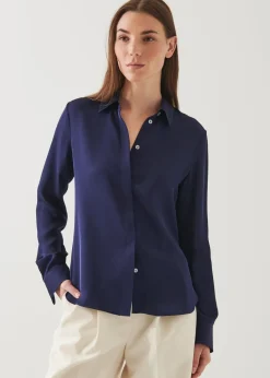 PATRICK ASSARAF Slim Silk Shirt|Women Shirts