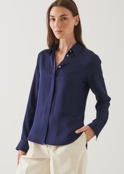 PATRICK ASSARAF Slim Silk Shirt|Women Shirts