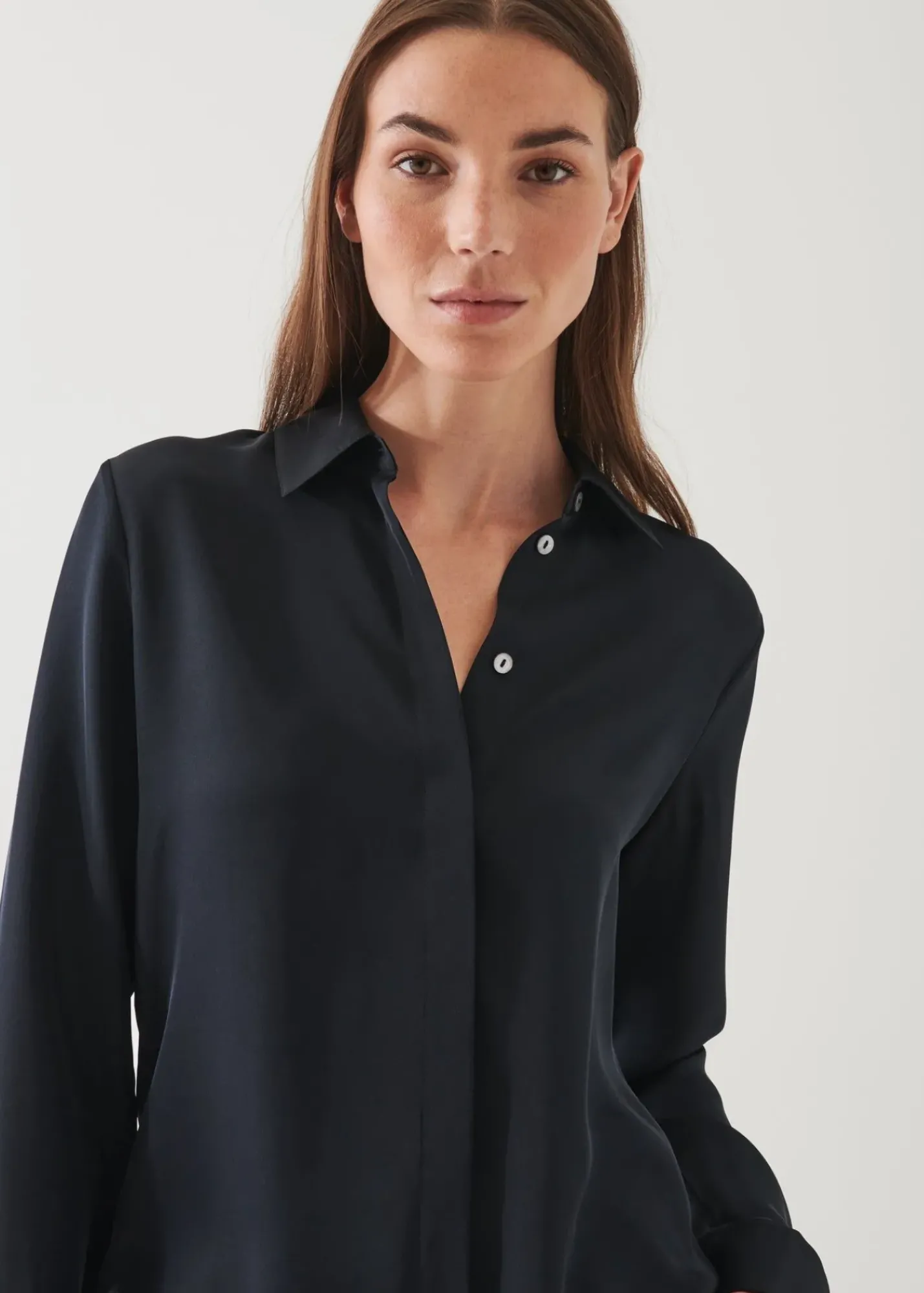 PATRICK ASSARAF Slim Silk Shirt|Women Shirts