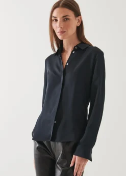 PATRICK ASSARAF Slim Silk Shirt|Women Shirts