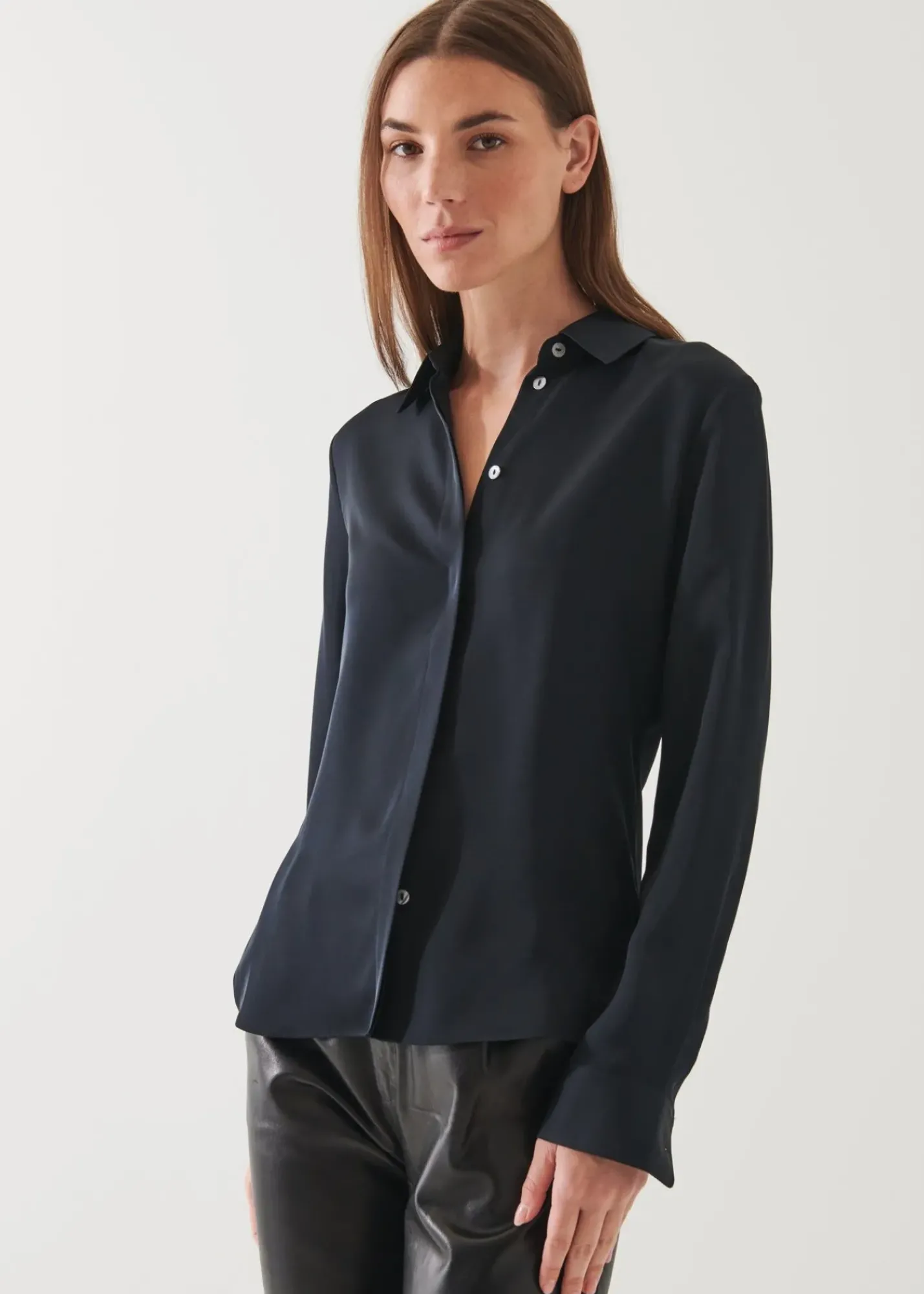PATRICK ASSARAF Slim Silk Shirt|Women Shirts