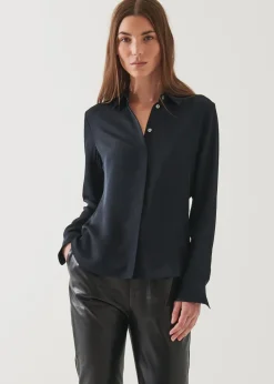 PATRICK ASSARAF Slim Silk Shirt|Women Shirts