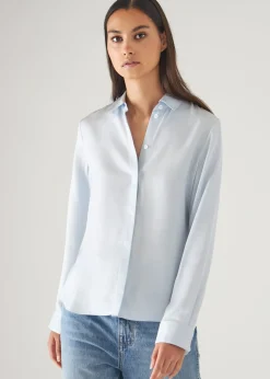 PATRICK ASSARAF Slim Silk Shirt|Women Shirts