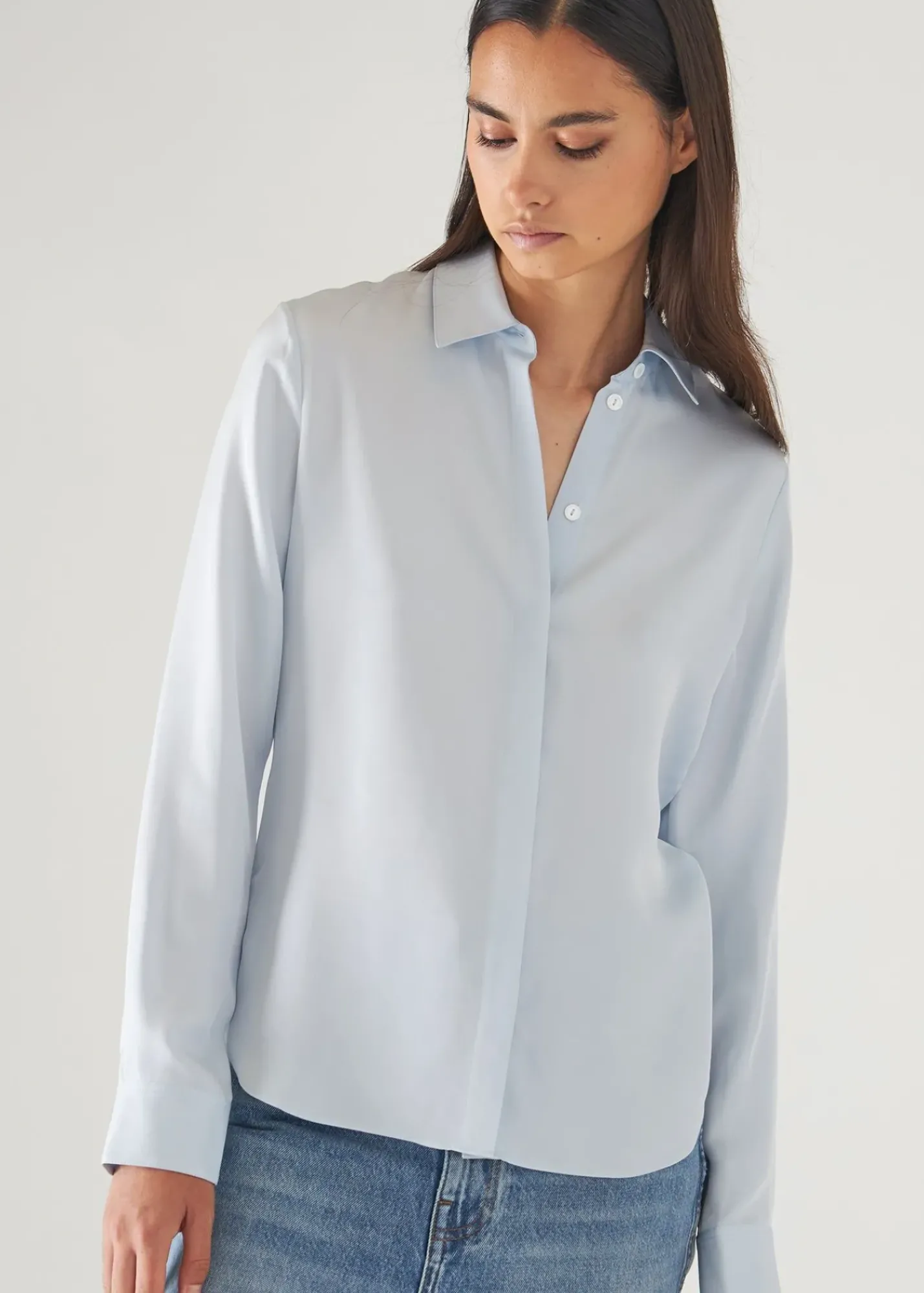 PATRICK ASSARAF Slim Silk Shirt|Women Shirts