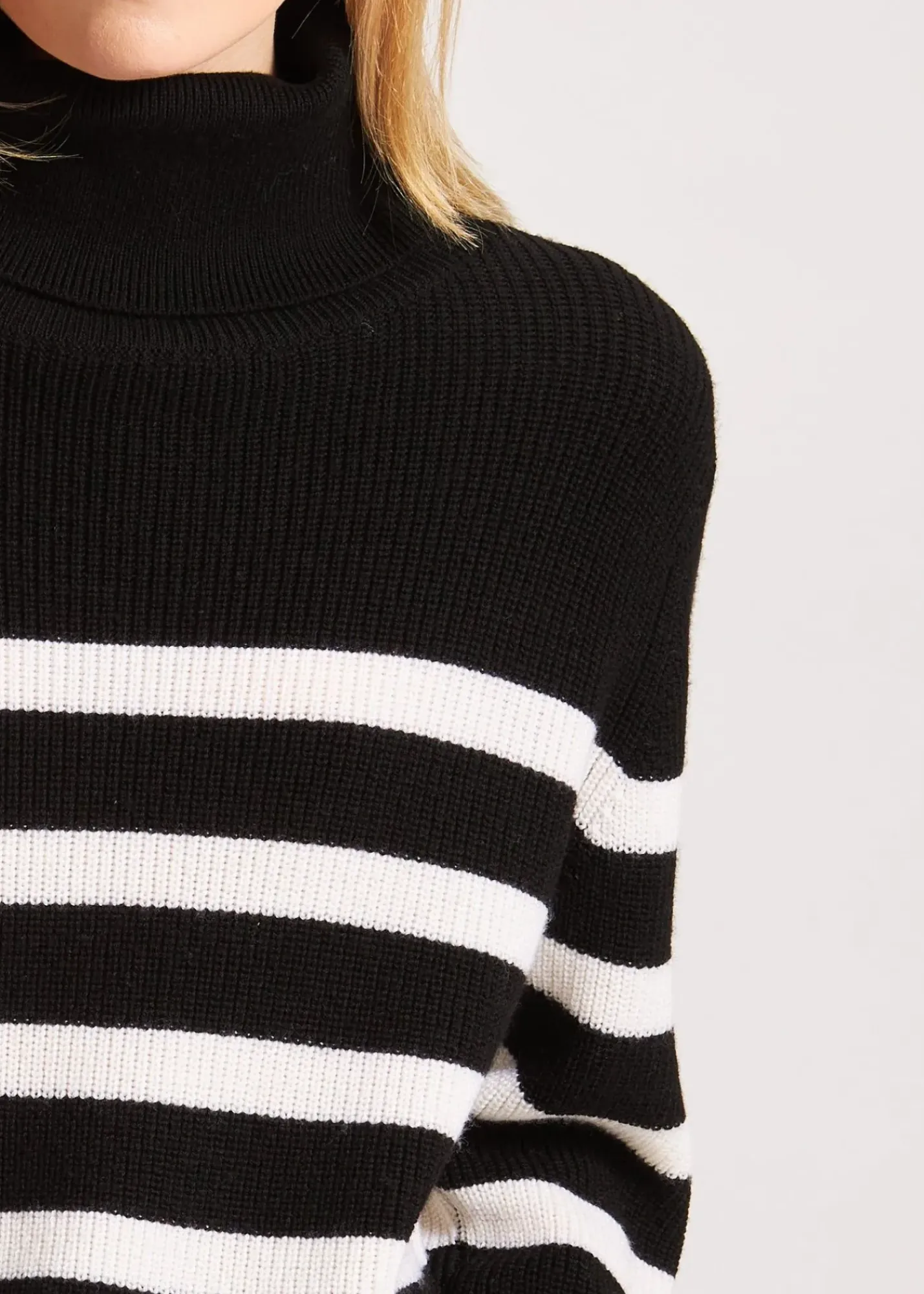 PATRICK ASSARAF Striped Boyfriend Turtleneck|Women Knitwear