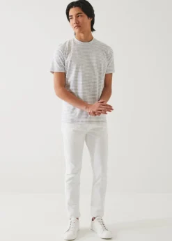 PATRICK ASSARAF Striped Pima Cotton Stretch T-Shirt|Men T-Shirts