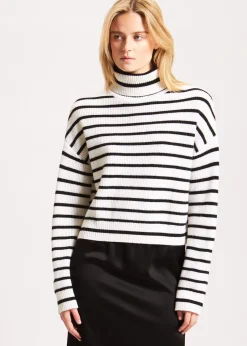 PATRICK ASSARAF Striped Turtleneck|Women Knitwear