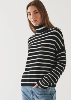 PATRICK ASSARAF Striped Turtleneck|Women Knitwear