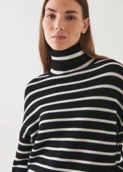 PATRICK ASSARAF Striped Turtleneck|Women Knitwear