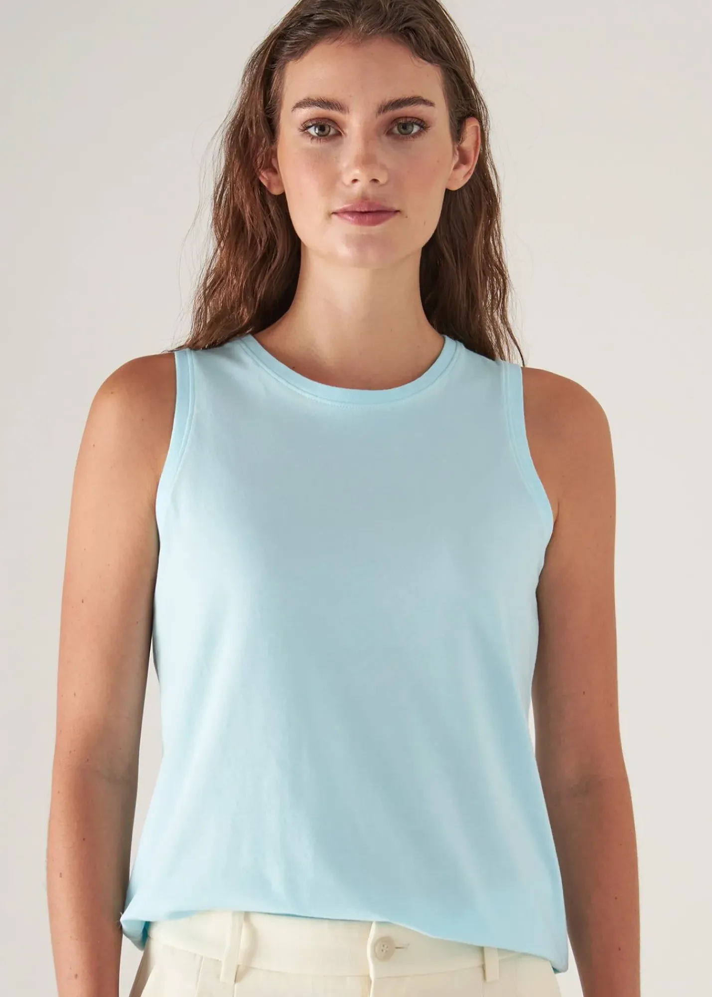 PATRICK ASSARAF Sublime Reactive Pima Cotton Stretch Boyfriend Tank|Women T-Shirts