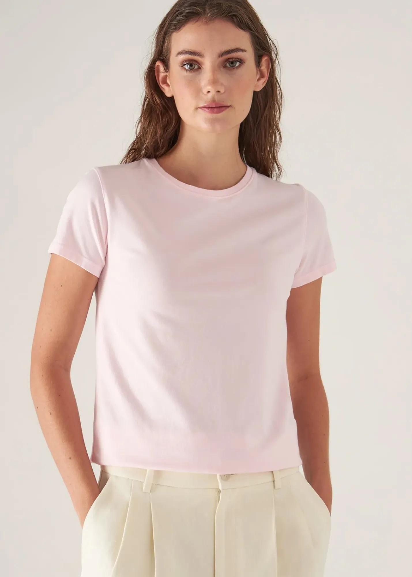 PATRICK ASSARAF Sublime Reactive Pima Cotton Stretch Slim T-Shirt|Women T-Shirts