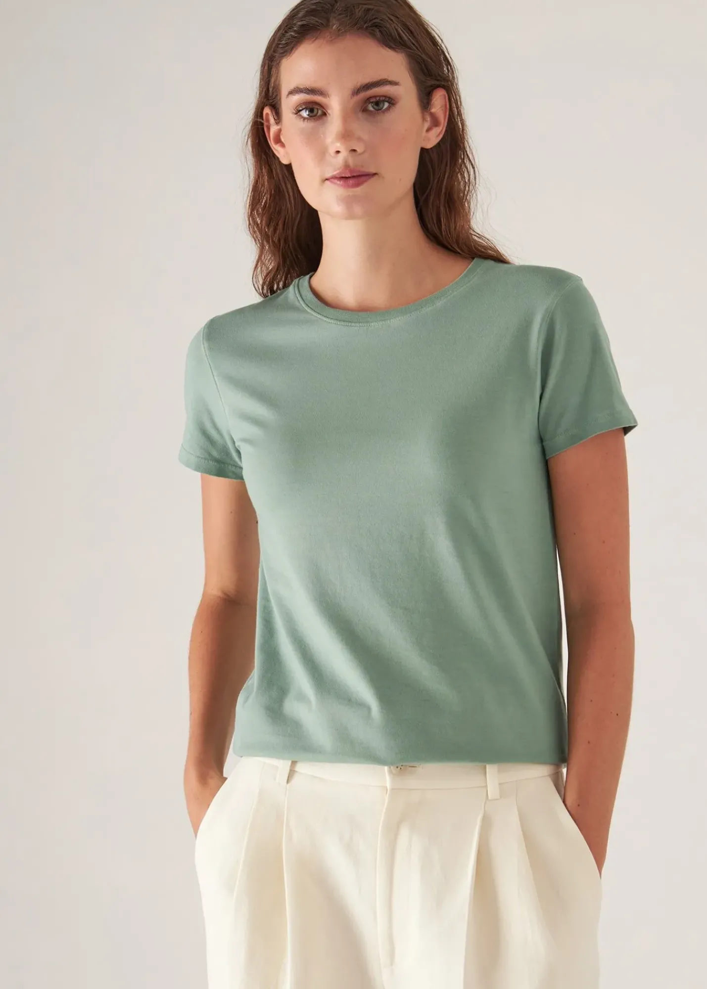 PATRICK ASSARAF Sublime Reactive Pima Cotton Stretch Slim T-Shirt|Women T-Shirts