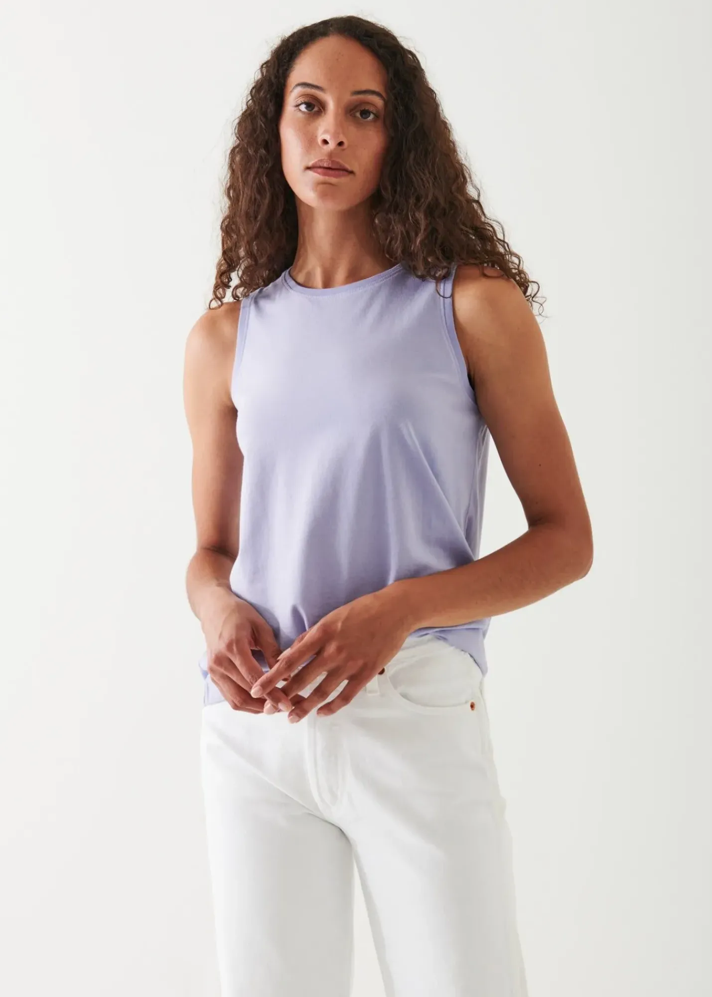 PATRICK ASSARAF Sublime Reactive Pima Cotton Stretch Boyfriend Tank|Women T-Shirts